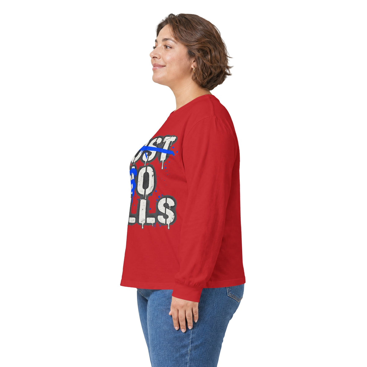 Go Bills Graffiti Long Sleeve Shirt - Post No Bills Spray Paint Stencil Tee, Buffalo Football Game Day