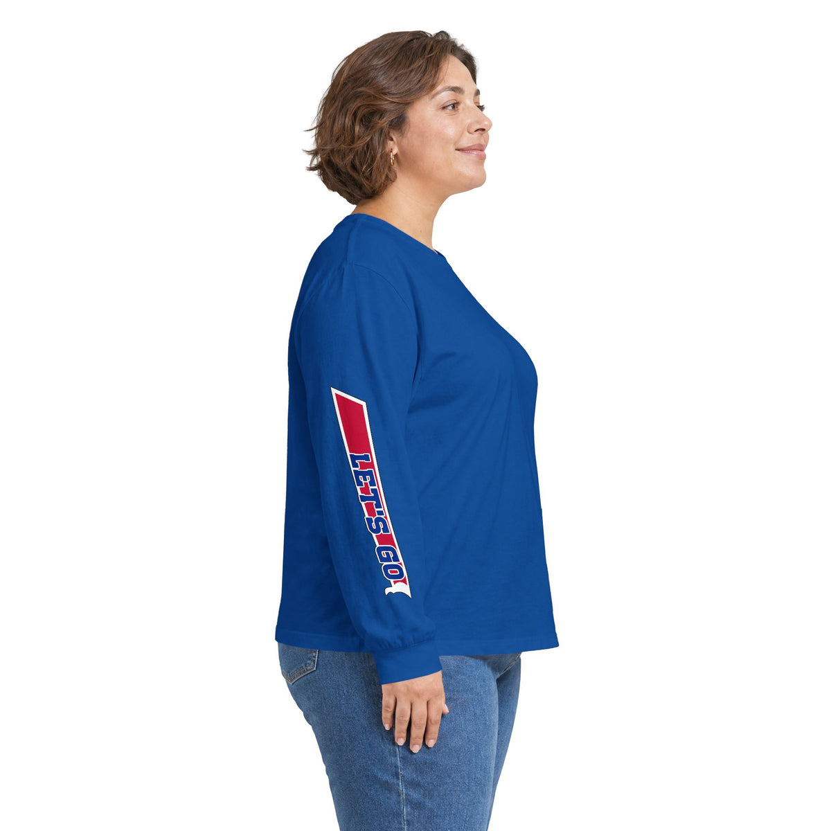 Let's Go Buffalo Long Sleeve Shirt - Under Jersey Sleeve Print Tee