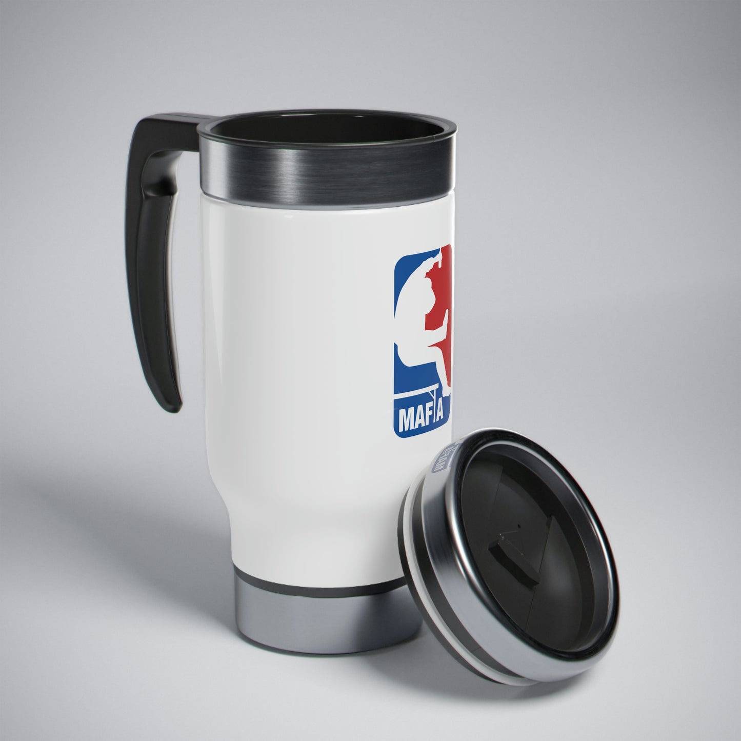 BILLS MAFIA Stainless Steel Travel Mug with Handle, 14oz