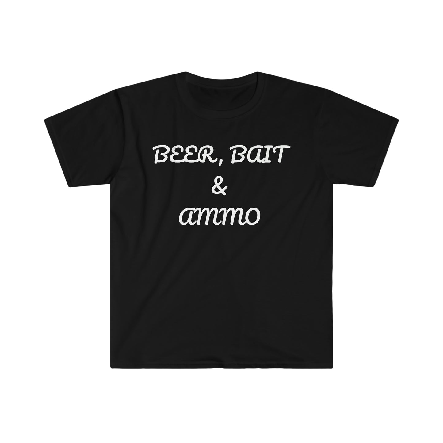 "BEER, BAIT & AMMO" Unisex Softstyle T-Shirt