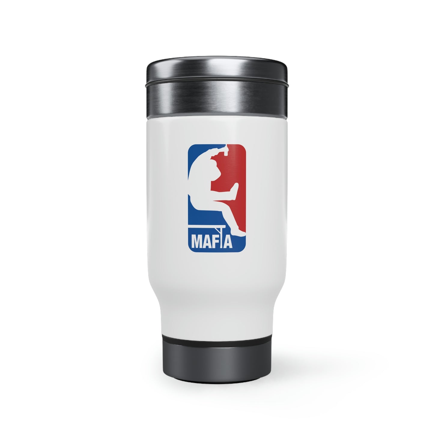 BILLS MAFIA Stainless Steel Travel Mug with Handle, 14oz