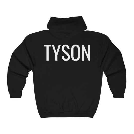 "TYSON" Team Unisex Full Zip Hooded Sweatshirt